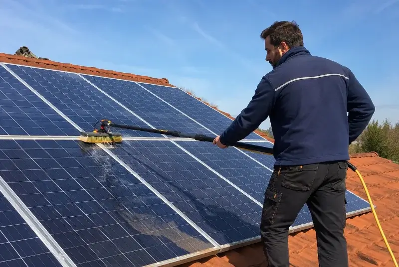 Nettoyage et entretien de panneaux solaires à la Chapelle-Glain